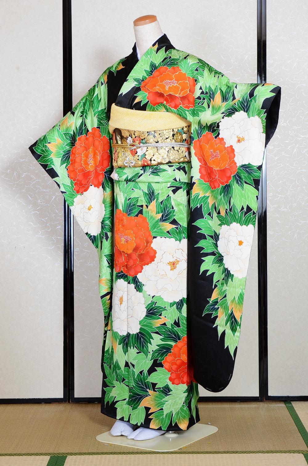 Long-sleeved kimono 6 items set / Furisode / FK#1-905
