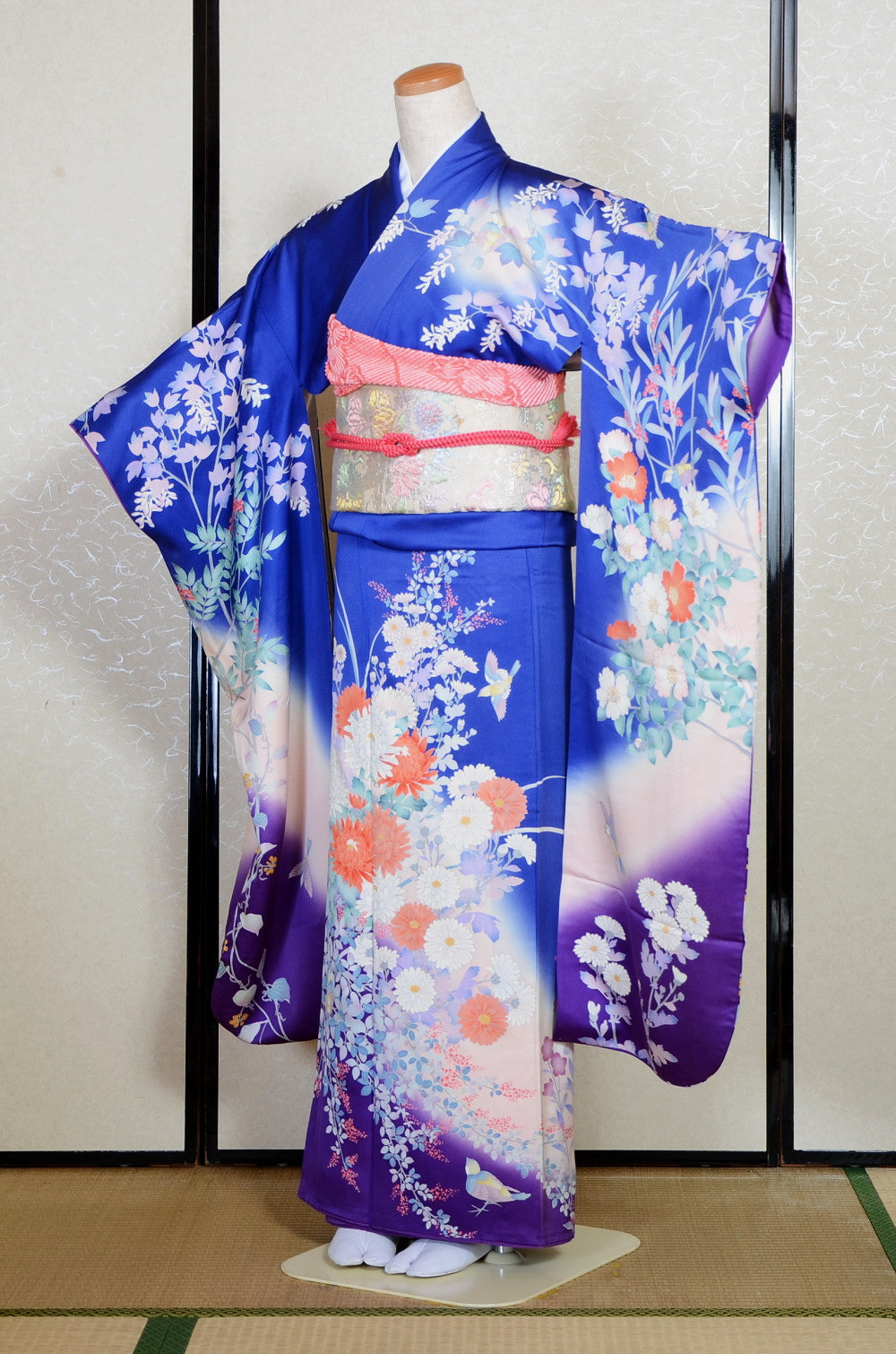 Long-sleeved kimono 6 items set / Furisode / FK#2-299