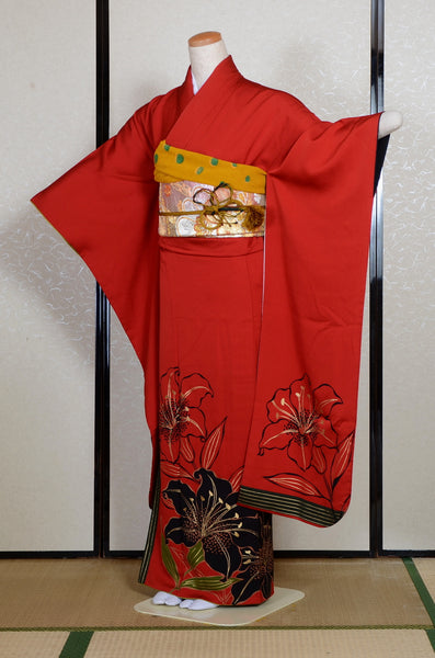 Long-sleeved kimono 6 items set / Furisode / FK#2-254