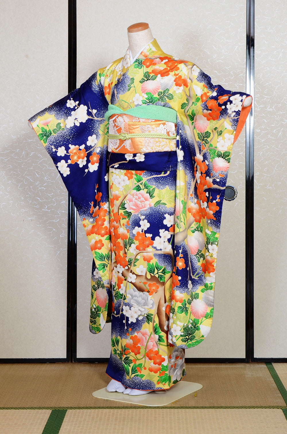 Long-sleeved kimono 6 items set / Furisode / FK#2-332