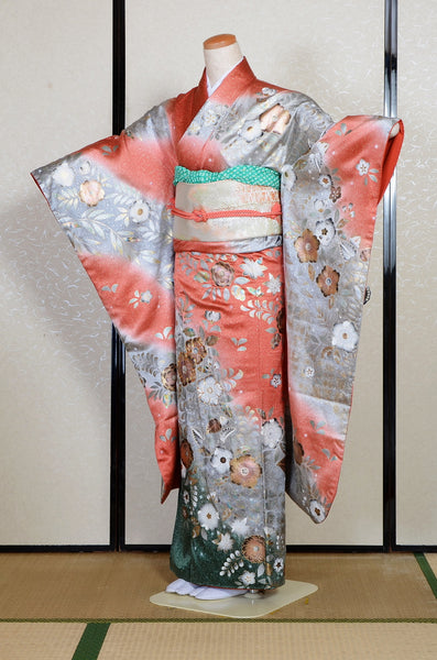 Long-sleeved kimono 6 items set / Furisode / FK#2-348