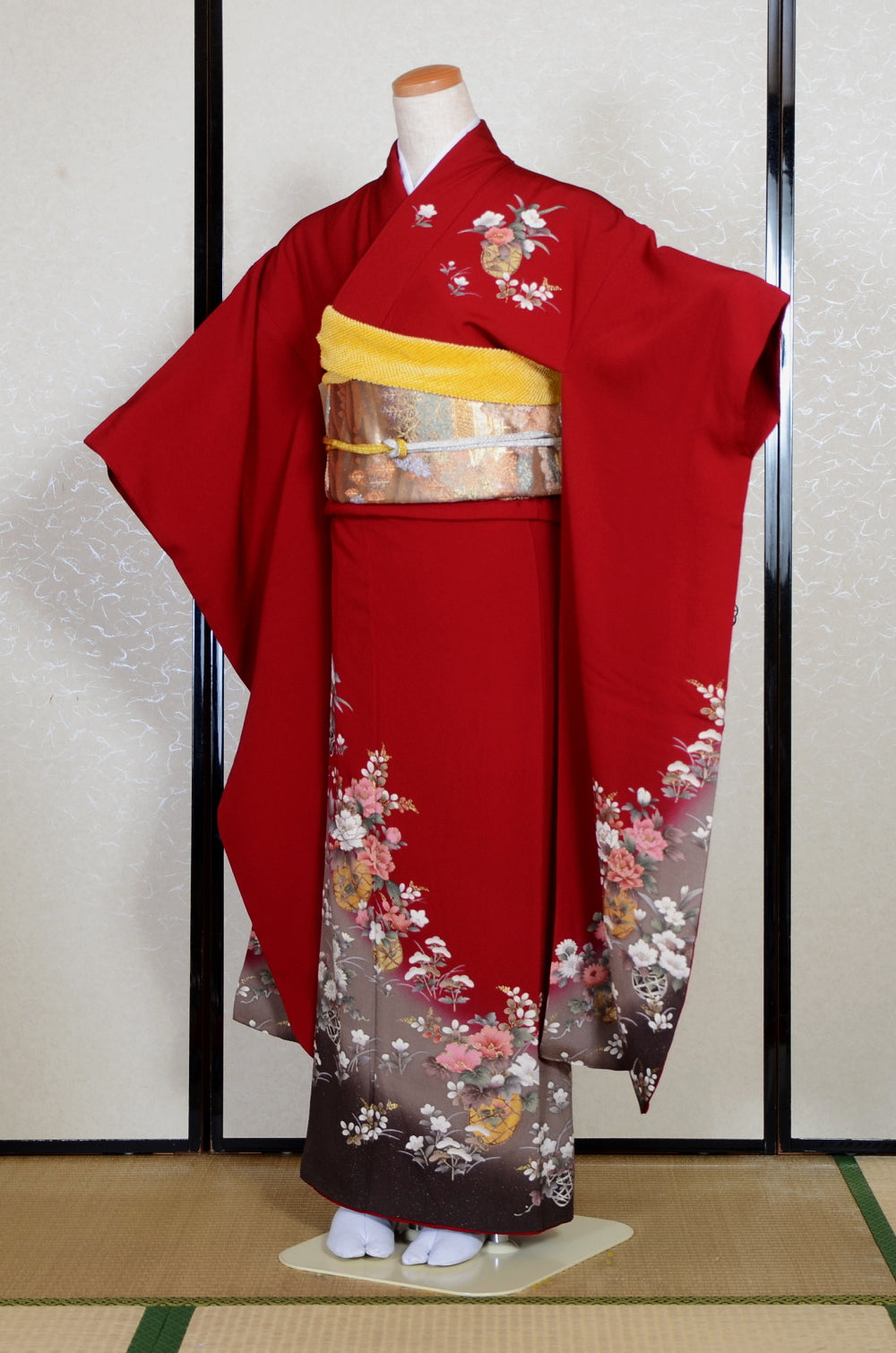 Long-sleeved kimono 6 items set / Furisode / FK#2-290