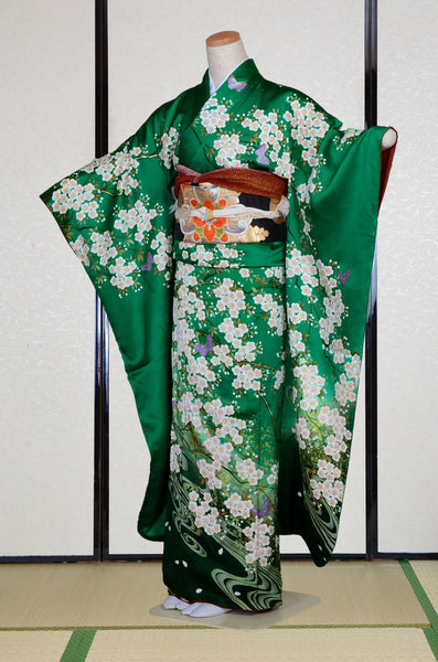 Long-sleeved kimono 6 items set / Furisode / FK#2-225