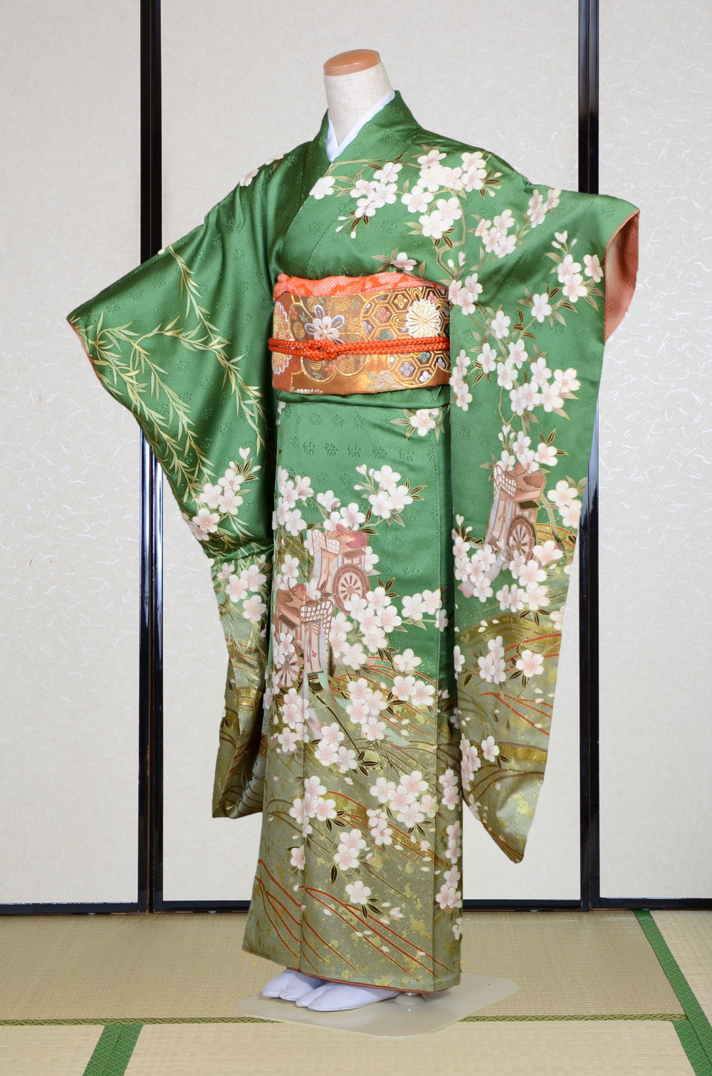 Long-sleeved kimono 6 items set / Furisode / FK#2-306