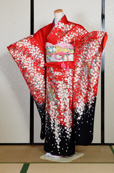 Long-sleeved kimono 6 items set / Furisode / FK#2-345
