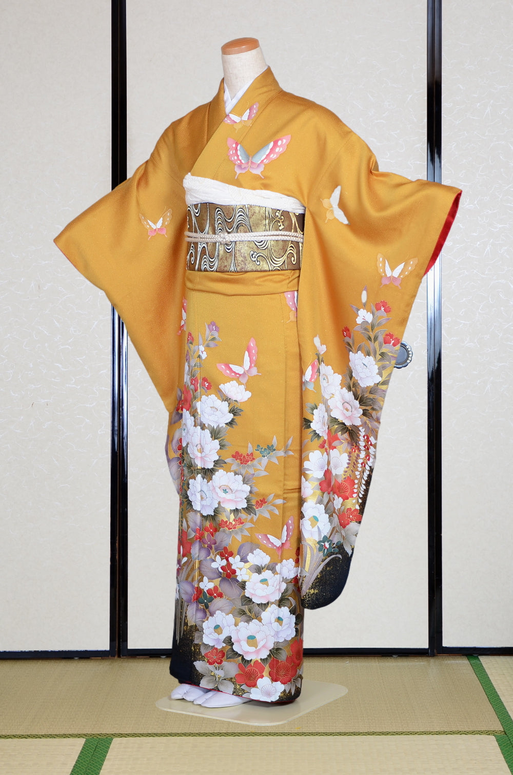 Long-sleeved kimono 6 items set / Furisode / FK#2-067