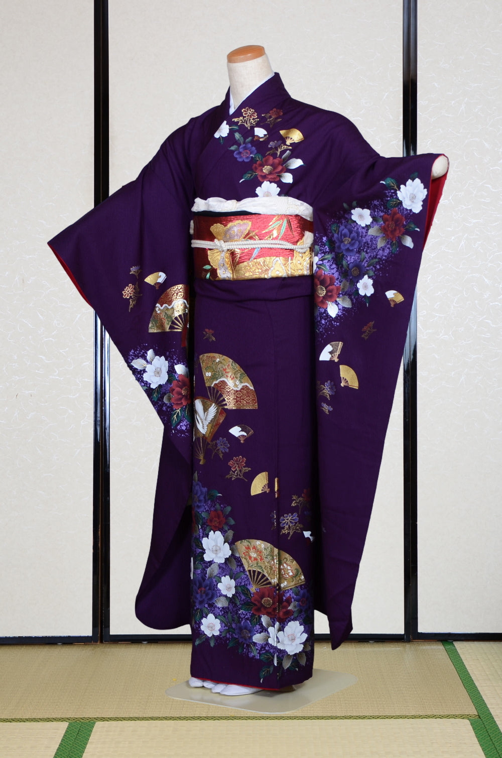 Long-sleeved kimono 6 items set / Furisode / FK#2-326