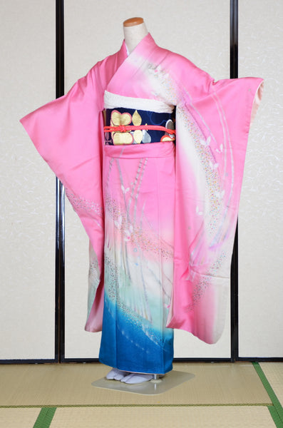 Long-sleeved kimono 6 items set / Furisode / FK#1-952