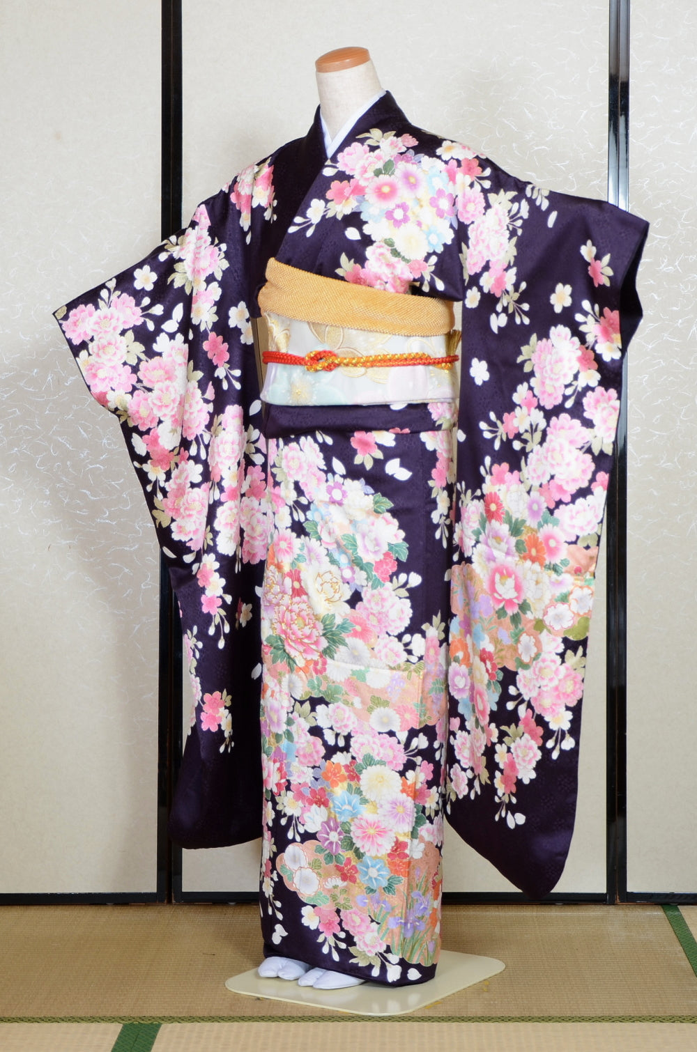 Long-sleeved kimono 6 items set / Furisode / FK#2-206