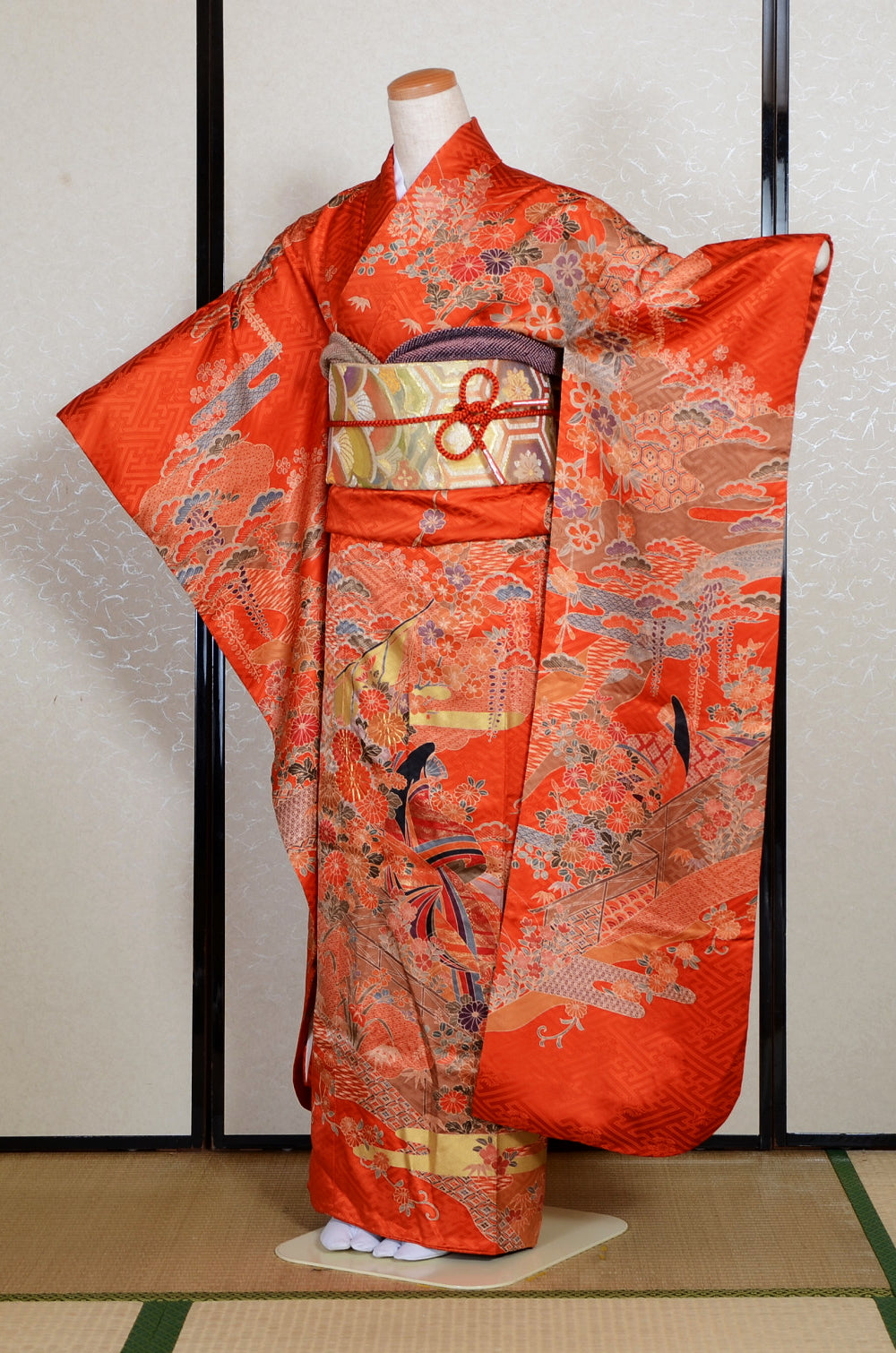 Long-sleeved kimono 6 items set / Furisode / FK#2-248