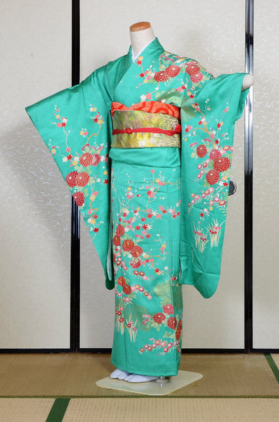 Long-sleeved kimono 6 items set / Furisode / FK#2-350