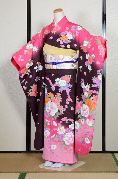 Long-sleeved kimono 6 items set / Furisode / FK#2-282