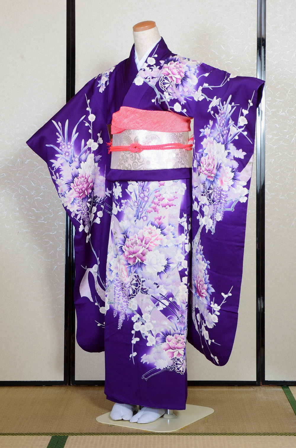 Long-sleeved kimono 6 items set / Furisode / FK#2-296