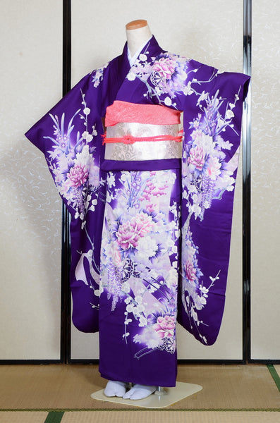 Long-sleeved kimono 6 items set / Furisode / FK#2-296