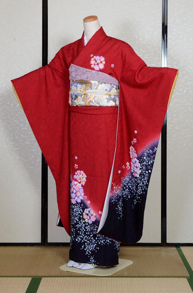 Long-sleeved kimono 6 items set / Furisode / FK#2-169