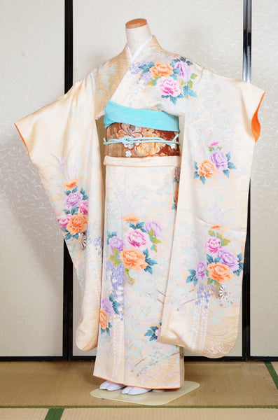 Long-sleeved kimono 6 items set / Furisode / FK#2-211