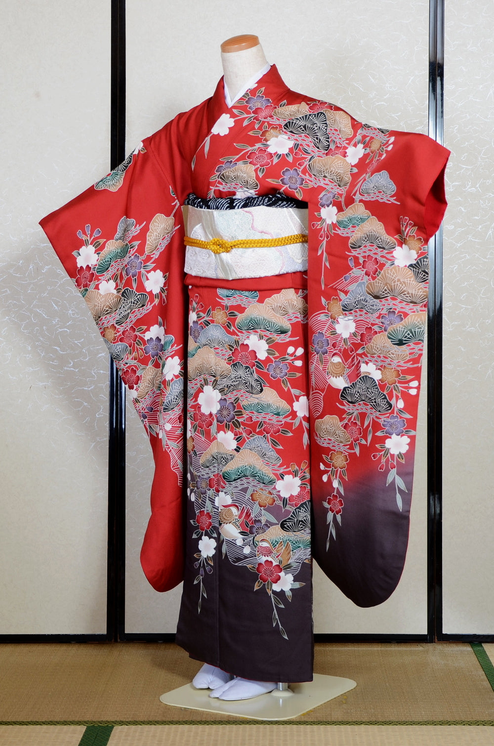 Long-sleeved kimono 6 items set / Furisode / FK#2-305