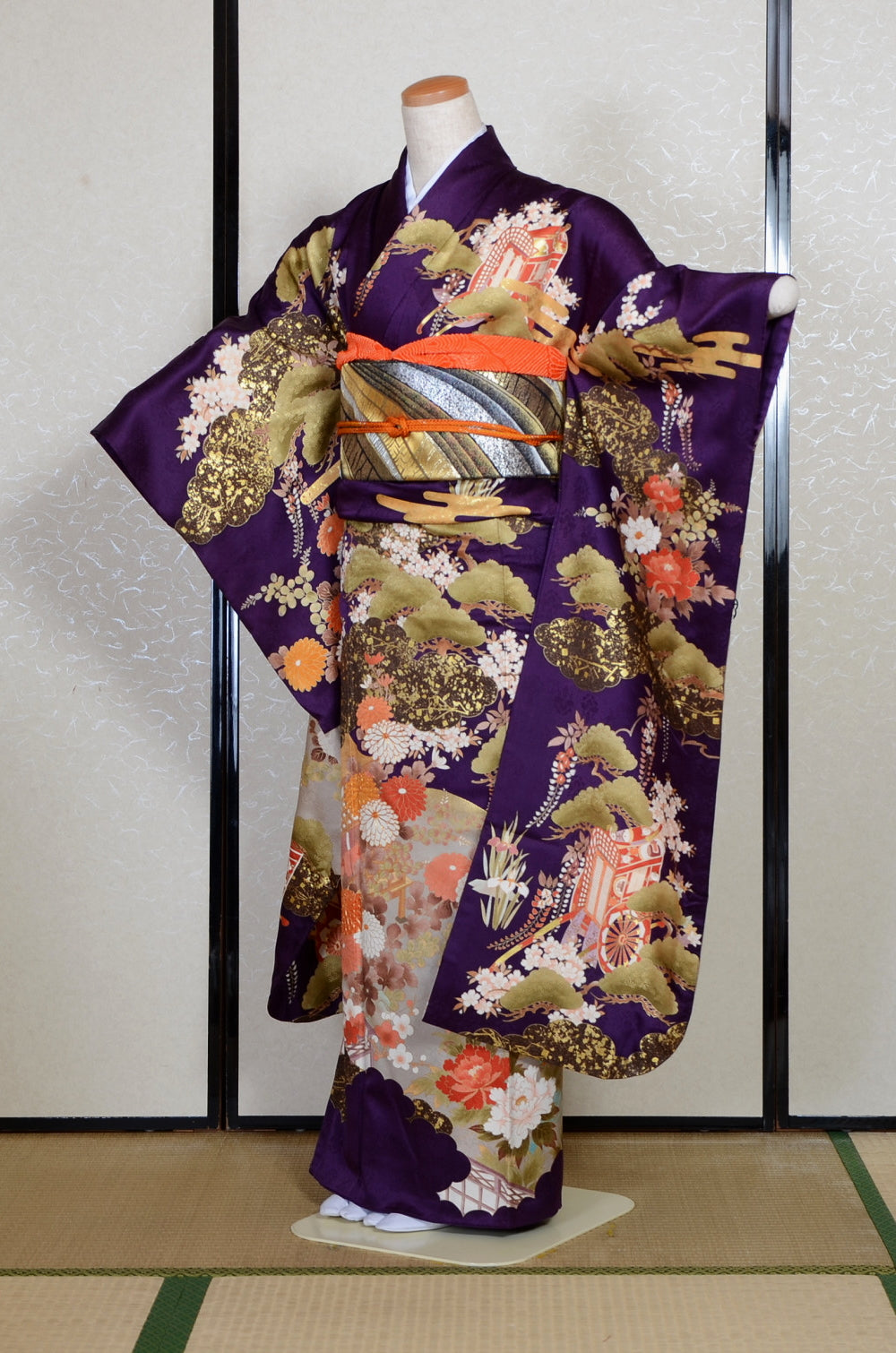 Long-sleeved kimono 6 items set / Furisode / FK#2-315