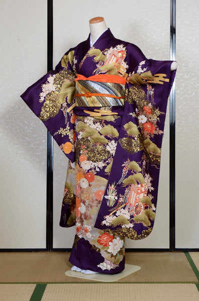 Long-sleeved kimono 6 items set / Furisode / FK#2-315