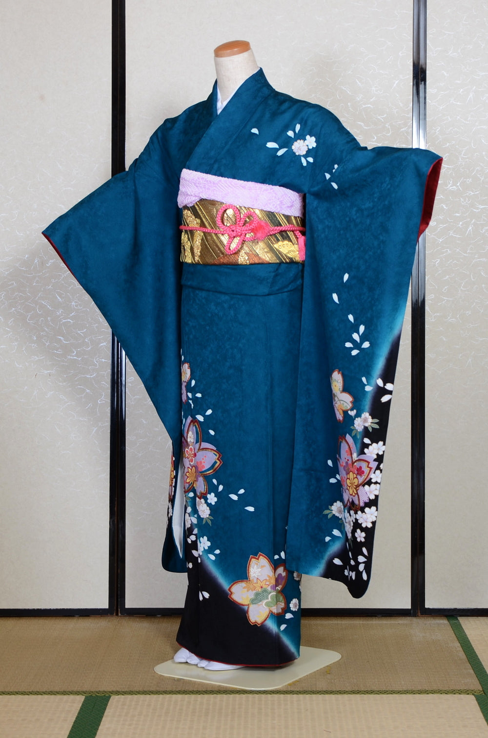 Long-sleeved kimono 6 items set / Furisode / FK#2-316