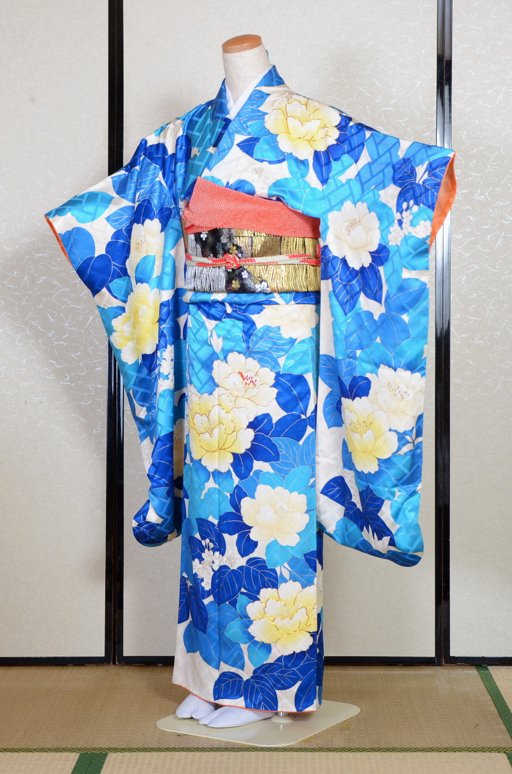 Long-sleeved kimono 6 items set / Furisode / FK#2-209