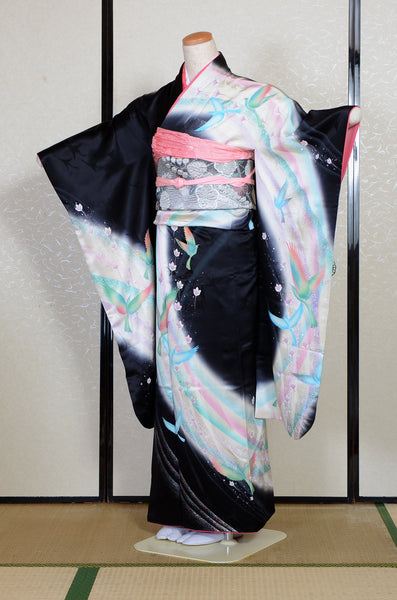 Long-sleeved kimono 6 items set / Furisode / FK#2-354