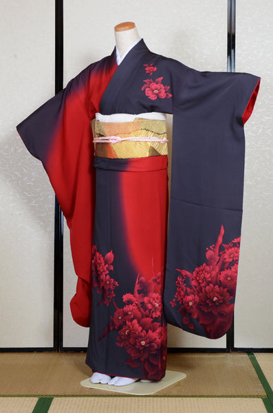 Long-sleeved kimono 6 items set / Furisode / FK#2-262