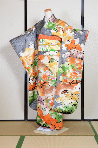 Long-sleeved kimono 6 items set / Furisode / FK#1-973