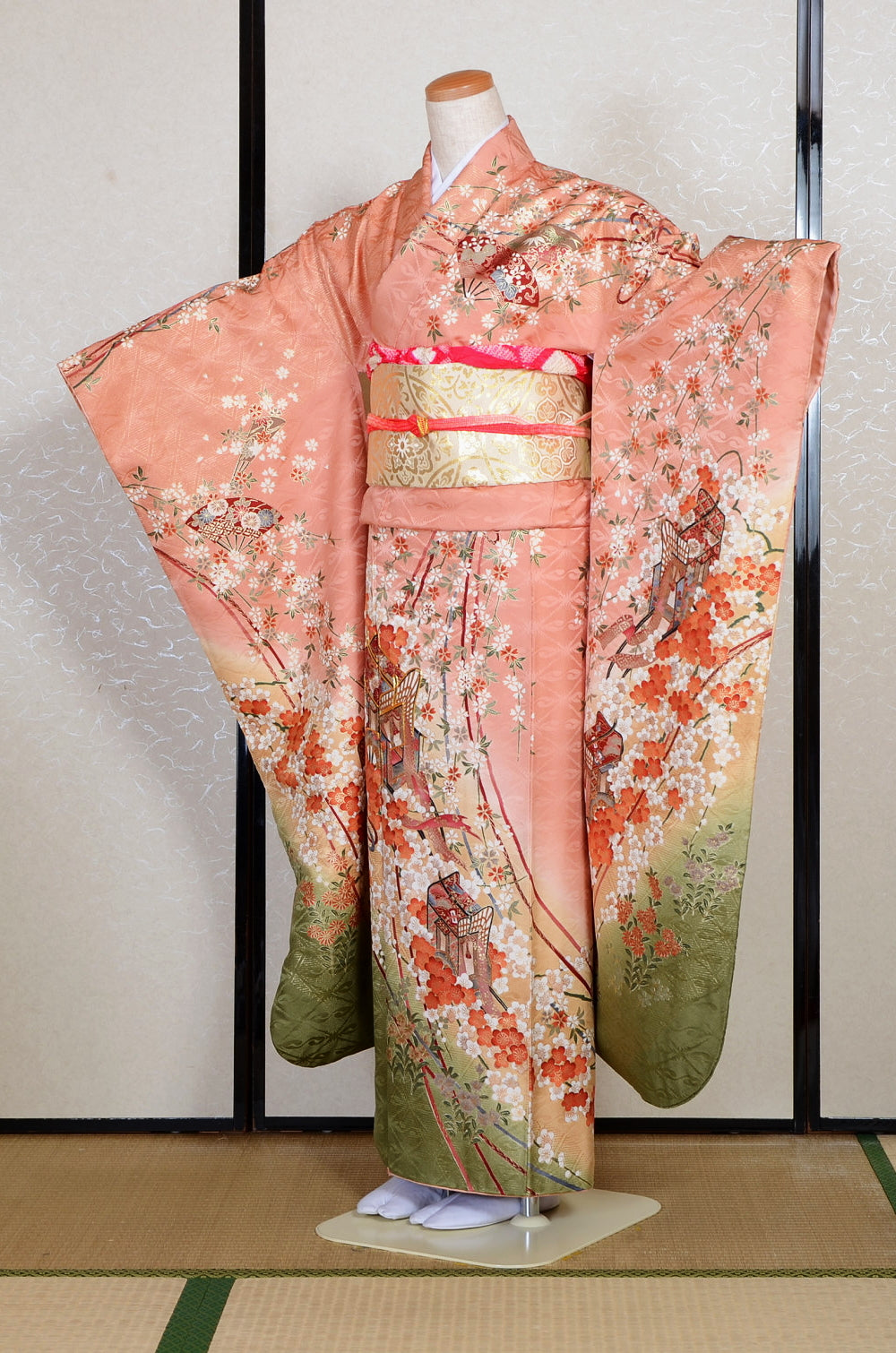 Long-sleeved kimono 6 items set / Furisode / FK#2-353