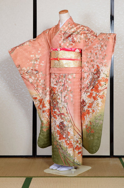 Long-sleeved kimono 6 items set / Furisode / FK#2-353