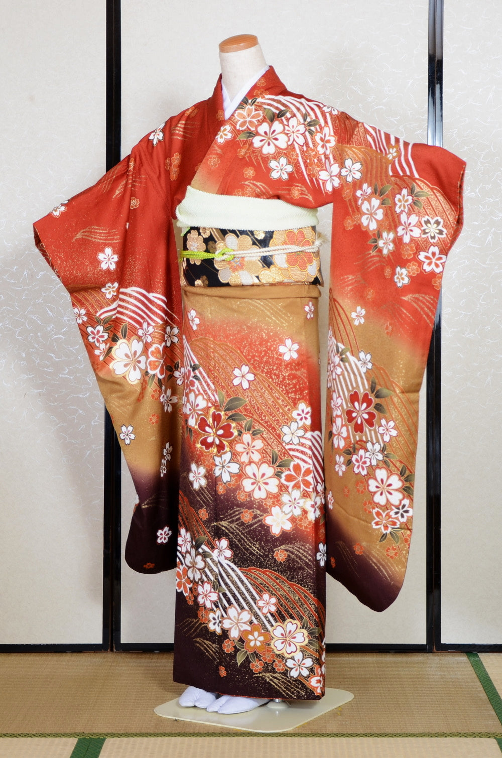 Long-sleeved kimono 6 items set / Furisode / FK#2-207