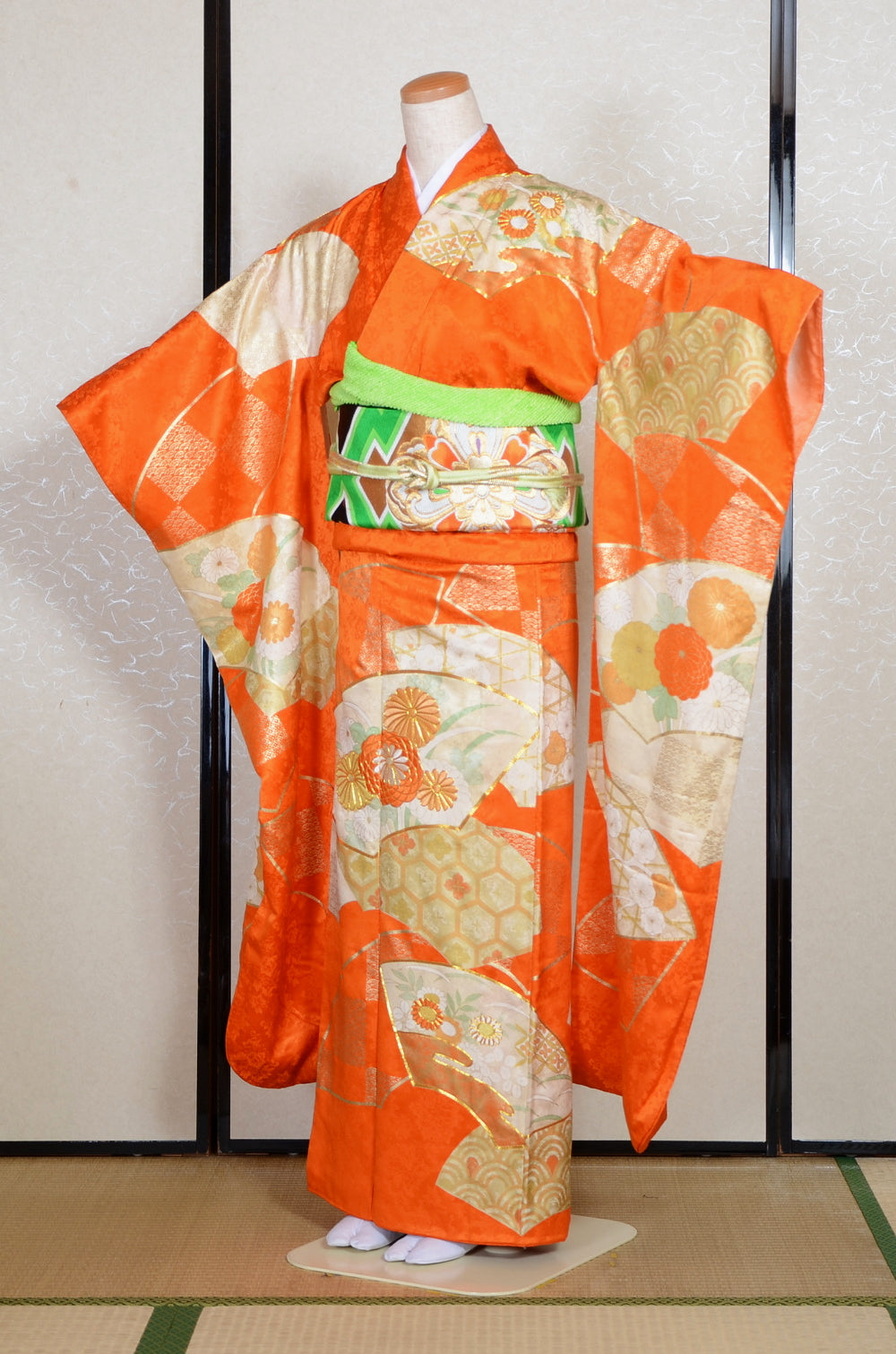 Long-sleeved kimono 6 items set / Furisode / FK#2-213