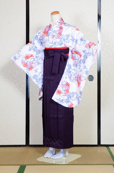 Long-sleeved kimono & hakama 5 items set / Furisode / FK#2-310