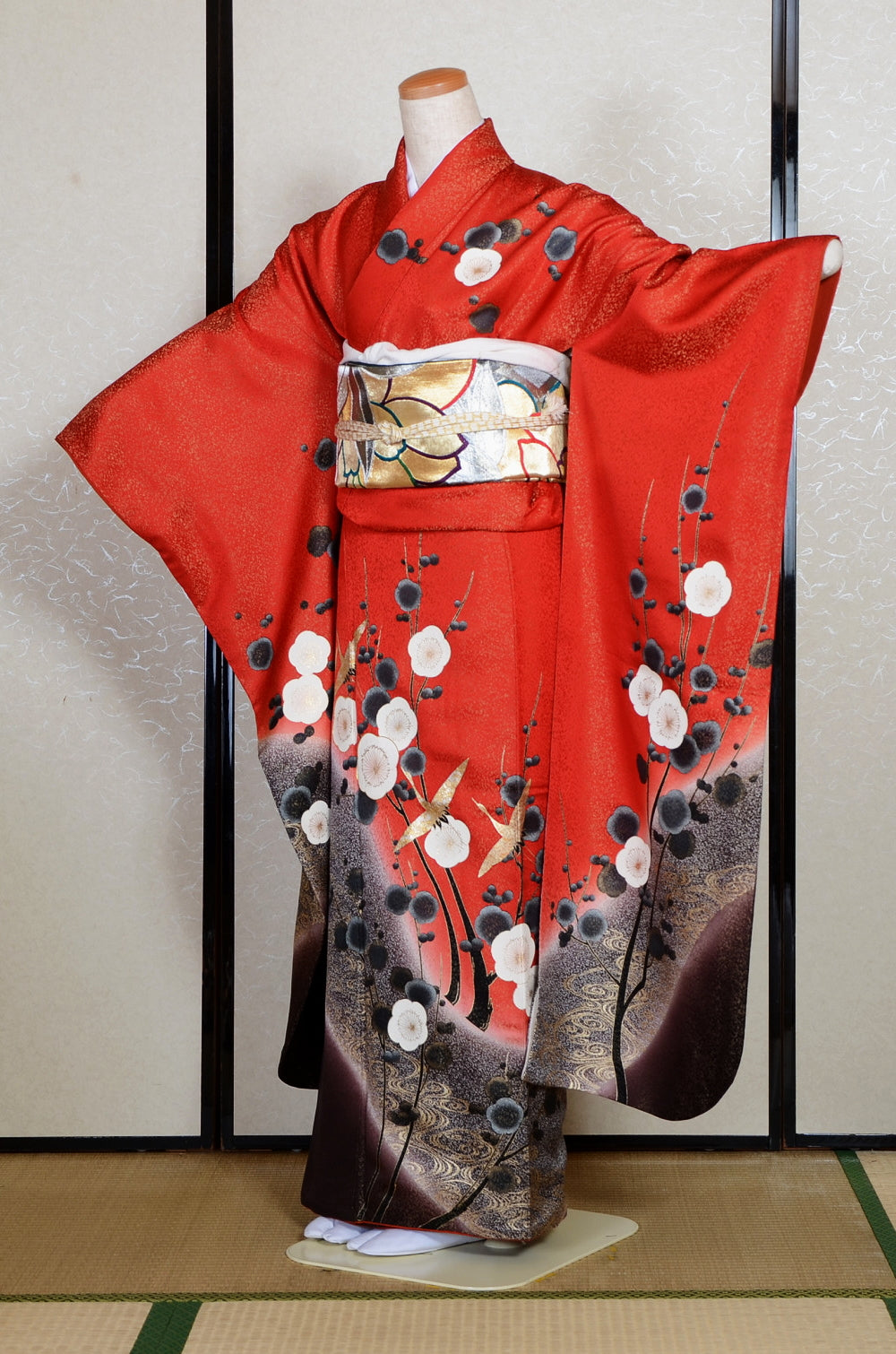 Long-sleeved kimono 6 items set / Furisode / FK#2-245