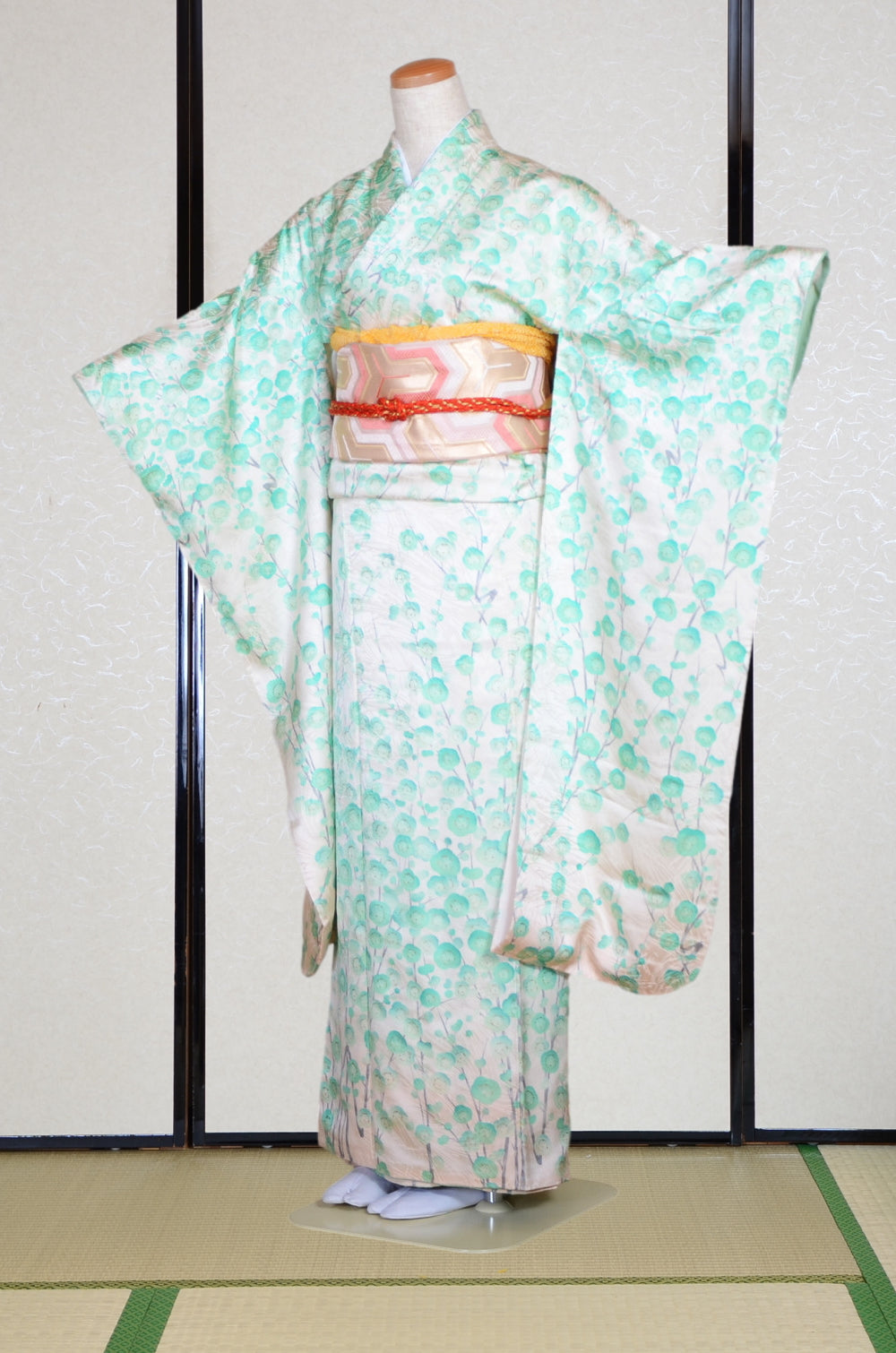 Long-sleeved kimono 6 items set / Furisode / FK#1-955