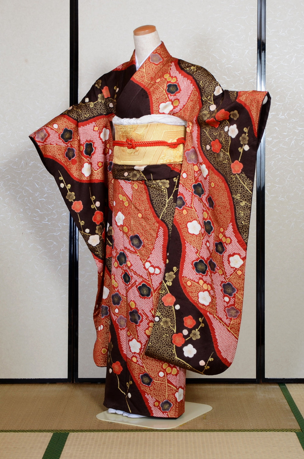 Long-sleeved kimono 6 items set / Furisode / FK#2-314