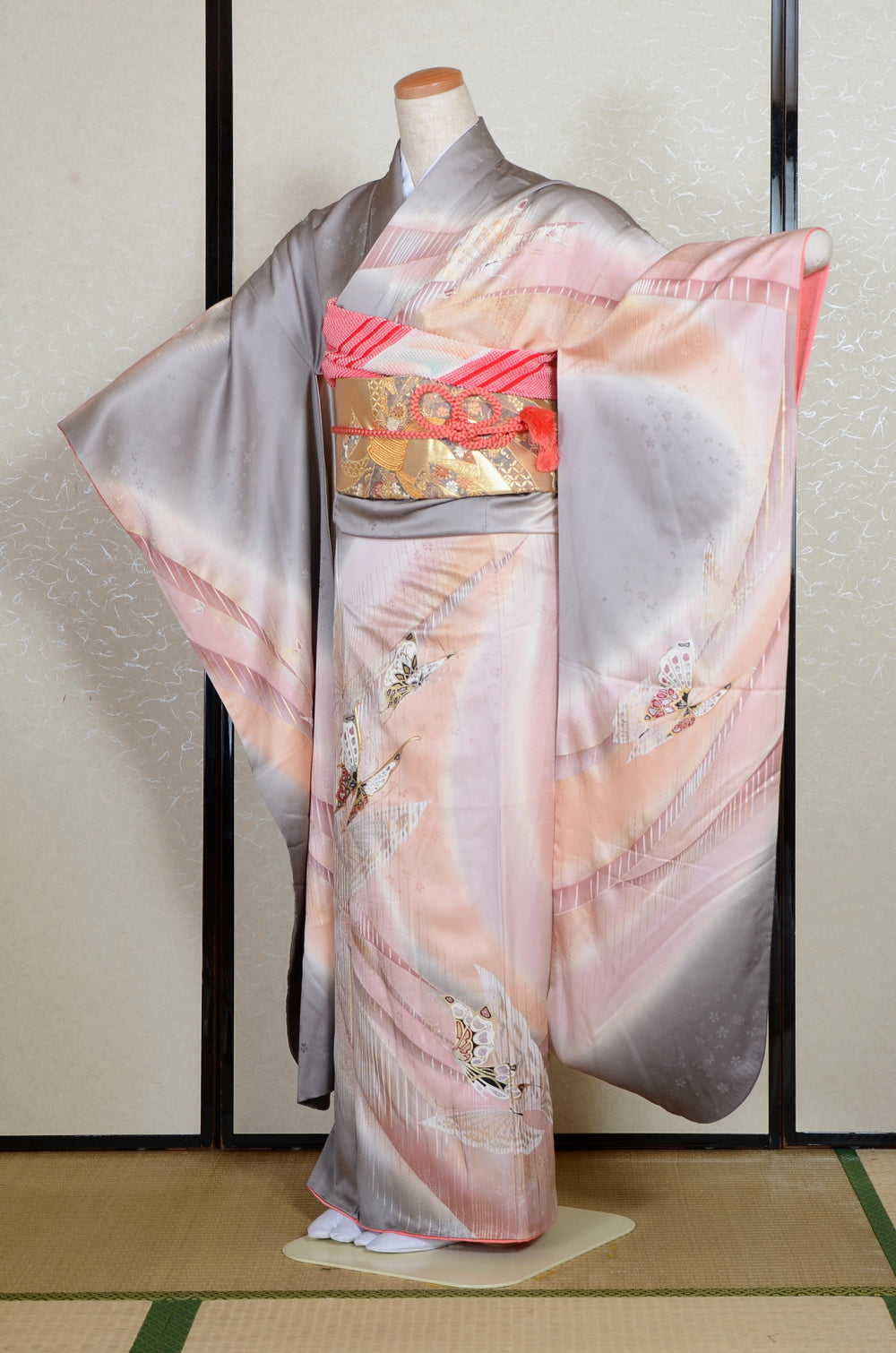 Long-sleeved kimono 6 items set / Furisode / FK#2-253