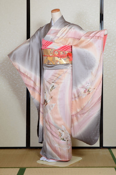 Long-sleeved kimono 6 items set / Furisode / FK#2-253