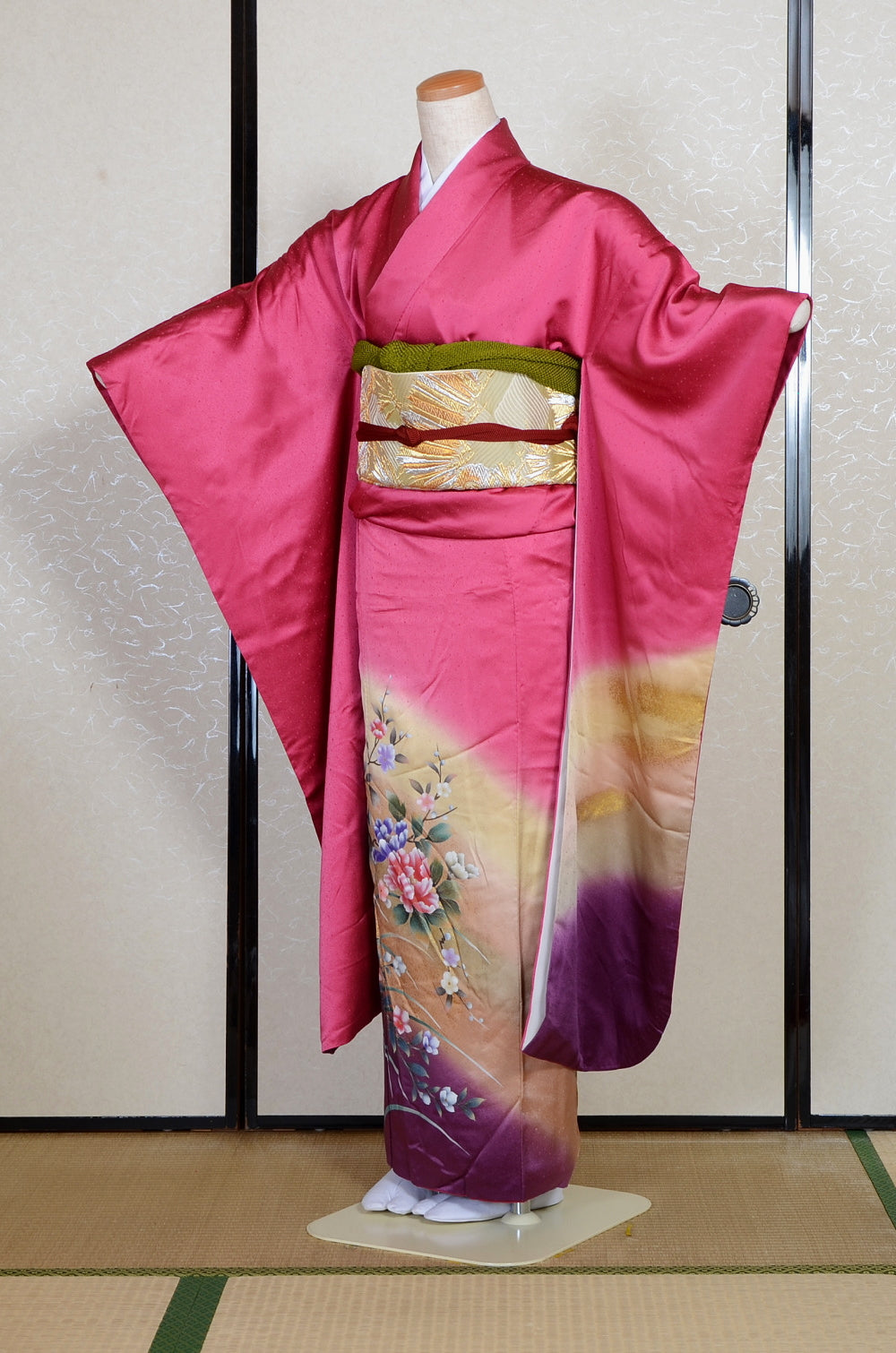 Long-sleeved kimono 6 items set / Furisode / FK#2-330
