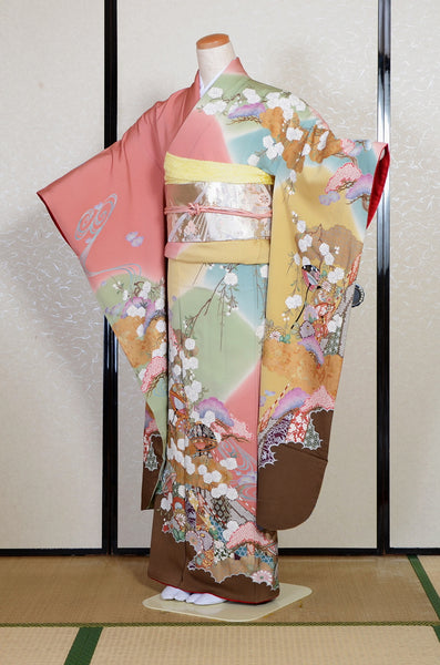 Long-sleeved kimono 6 items set / Furisode / FK#2-335
