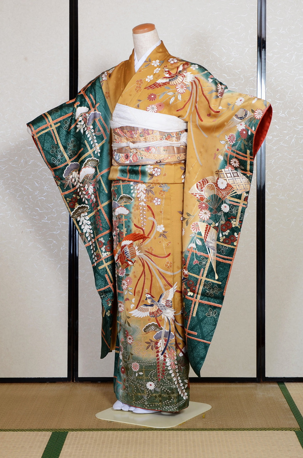 Long-sleeved kimono 6 items set / Furisode / FK#2-331