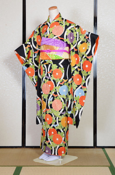 Long-sleeved kimono 6 items set / Furisode / FK#2-102