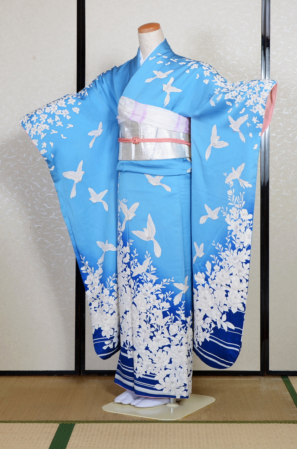 Long-sleeved kimono 6 items set / Furisode / FK#2-351