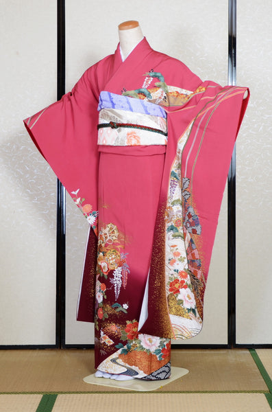 Long-sleeved kimono 6 items set / Furisode / FK#2-157