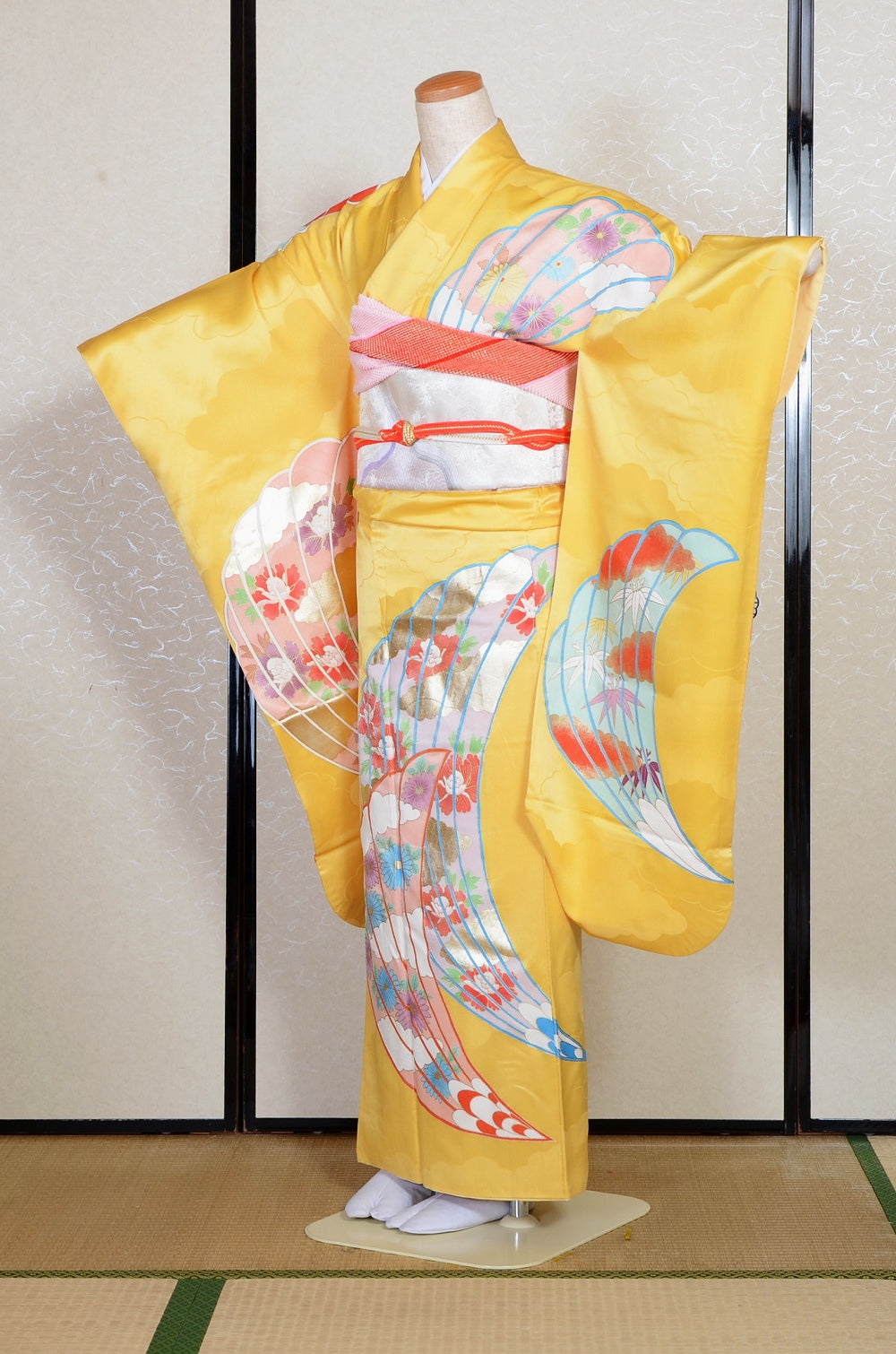 Long-sleeved kimono 6 items set / Furisode / FK#2-346