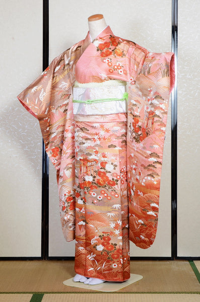 Long-sleeved kimono 6 items set / Furisode / FK#2-294
