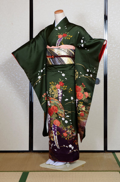Long-sleeved kimono 6 items set / Furisode / FK#2-334
