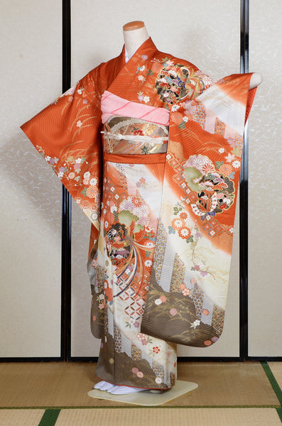 Long-sleeved kimono 6 items set / Furisode / FK#2-246