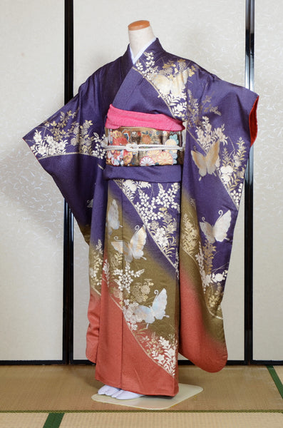 Long-sleeved kimono 6 items set / Furisode / FK#2-285