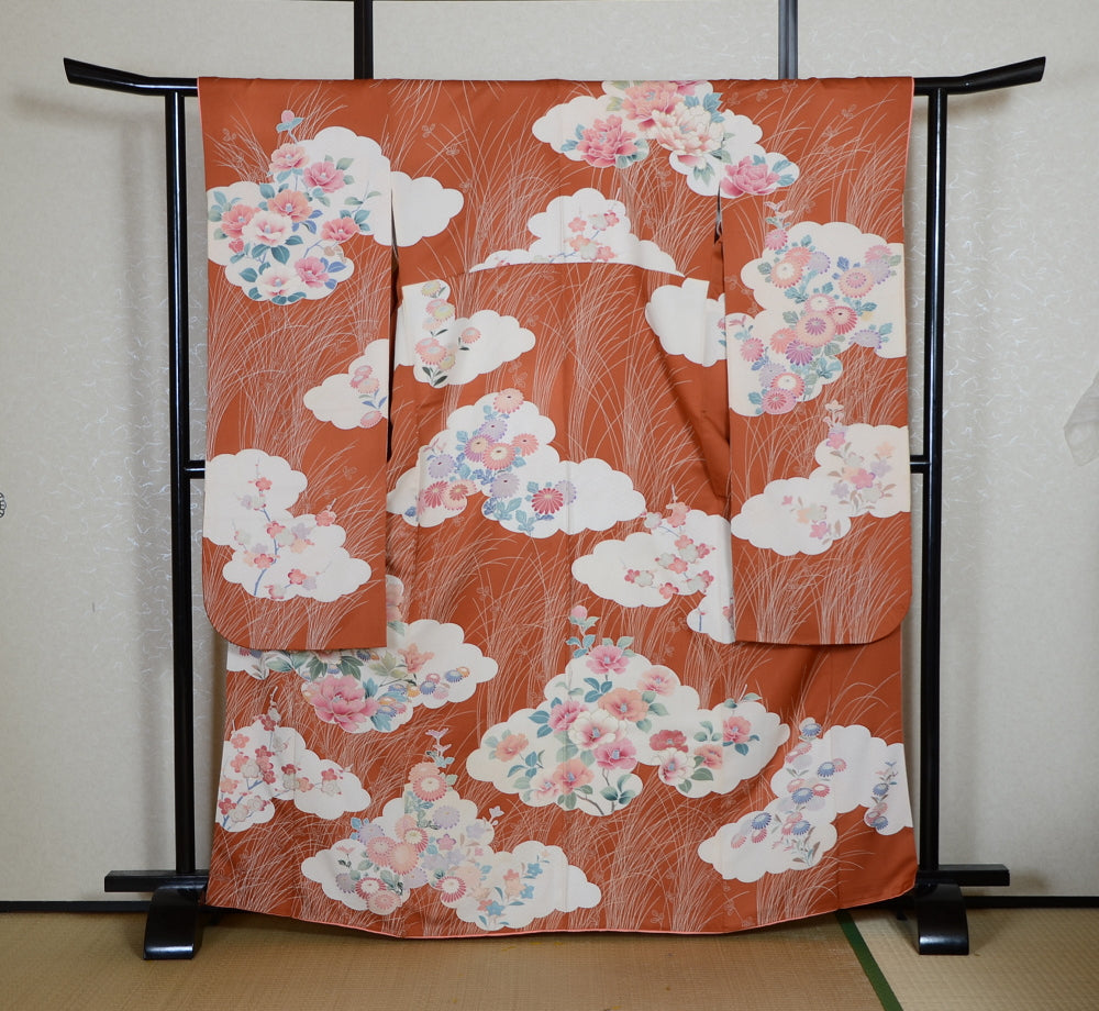 Long-sleeved kimono 6 items set / Furisode / FK#1-918